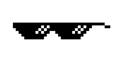 pixel sunglasses transparent background.